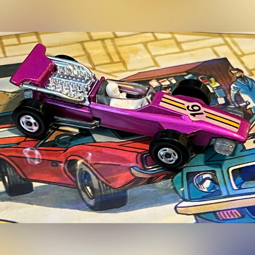 Vintage Matchbox Superfast 1970 No 34 Formula 1 Metallic Pink Lesney England